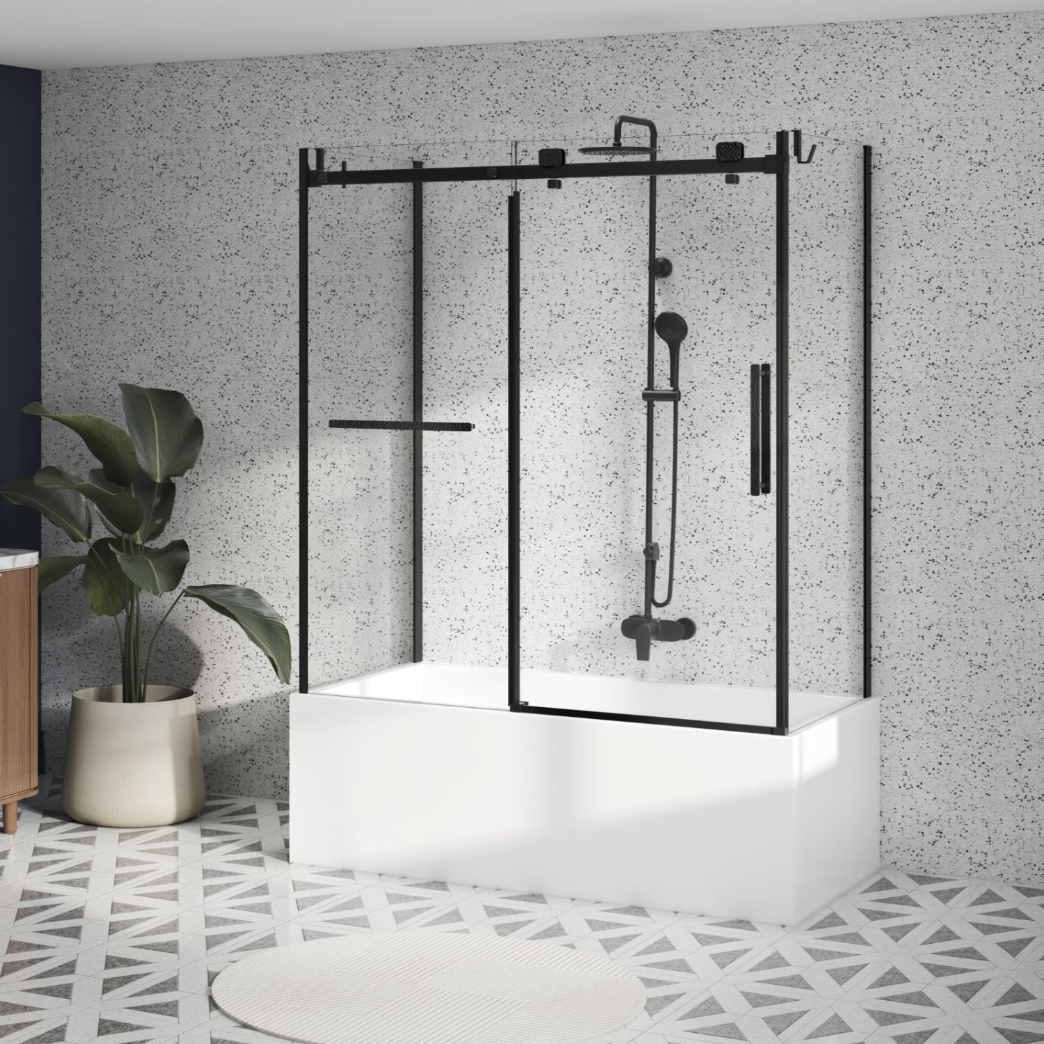 Shower base Slate 60 x 32, tile flange not installed, in white